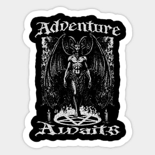 Gothic Positive Adventure Awaits Positively Goth Devil Sticker